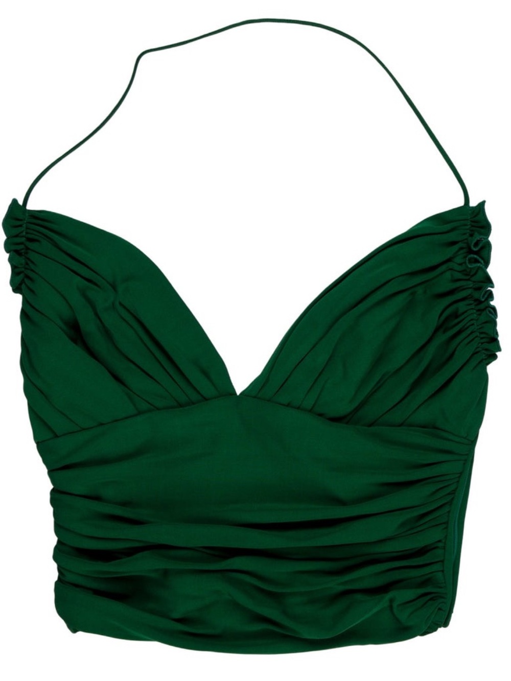 Gorgeous Emerald Green halter crop top, by FFORME, made in Italy! XXS